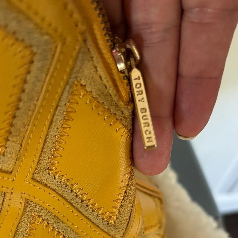 Tory Burch Mustard Diamond Satchel
